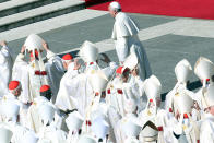 Pope Francis leads a Canonization Ceremony