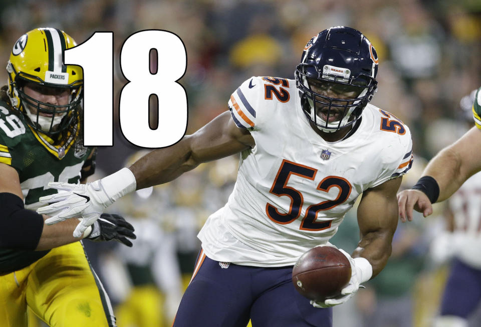<p>This needs to be repeated: Khalil Mack was incredible on Sunday night. It’ll be a ton of fun to watch him in that defense all season. (Khalil Mack) </p>