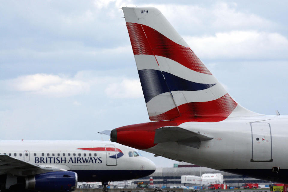 The British Airways flight was forced to return to Heathrow, where Libby was met by police (Picture: PA)