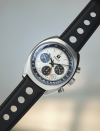 <p>Heritage 1973 Chronograph</p><p><a class="link " href="https://www.ernestjones.co.uk/webstore/l/search/brand%7Ctissot/stock+position%7Cin+stock/" rel="nofollow noopener" target="_blank" data-ylk="slk:SHOP;elm:context_link;itc:0;sec:content-canvas">SHOP</a></p><p>The Swiss brand first engaged with motor racing during the Fifties, finding its greatest success in the Seventies sponsoring entrants at the Le Mans 24-hour endurance races and claiming a podium first place with French car builder Alpine at the Monte Carlo Rally World Championship in 1973. This year’s Heritage release revisits Tissot’s original mechanical racing watch, the Navigator, fairly faithfully while adding new tweaks. Inside the polished steel 43mm case, the three-dial panda layout is highlighted with green Super-LumiNova indices and sporty little neon-orange counters, the date window is repositioned between 4 and 5 o’clock, and it’s all mounted on a period-perfect black perforated leather racing strap. Limited to an appropriate 1,973 pieces, the race is on to catch up with one. </p><p>£1,615; <a href="https://www.tissotwatches.com/" rel="nofollow noopener" target="_blank" data-ylk="slk:tissotwatches.com;elm:context_link;itc:0;sec:content-canvas" class="link ">tissotwatches.com</a></p>