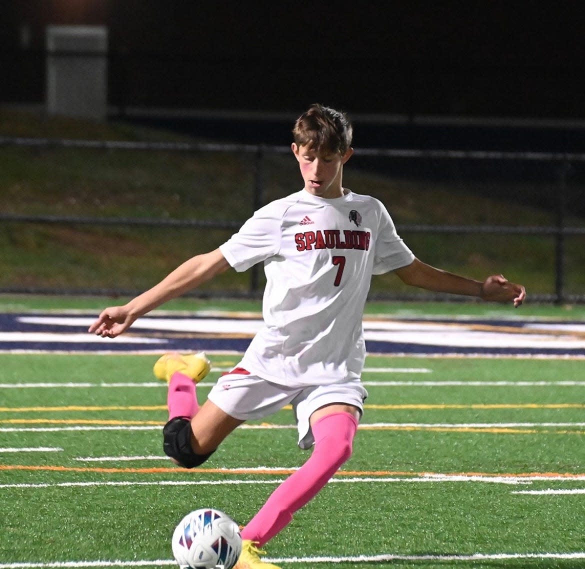 Spaulding High School football and soccer player Nathan Devine.