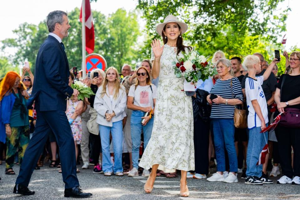 Los reyes Federico y Mary de Dinamarca llegan a Grasten, en su primer verano como soberanos, el 9 de julio de 2024