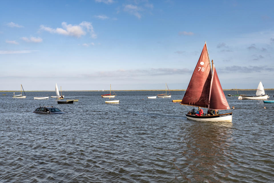 Burnham Overy car mishap