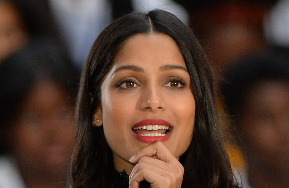 Freida Pinto is stressed about Halloween credit:Bang Showbiz