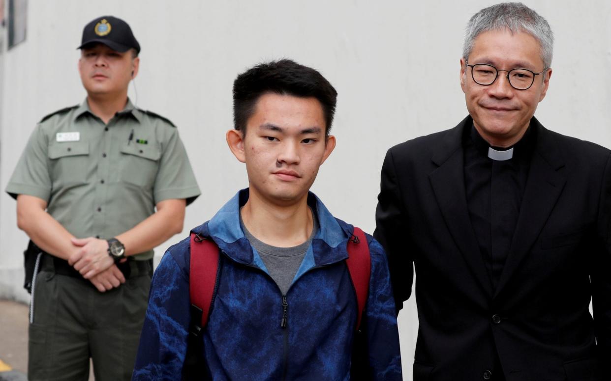 Chan Tong-kai, a Hong Kong citizen who was accused of murdering his girlfriend in Taiwan last year, leaves from Pik Uk Prison, in Hong Kong - REUTERS