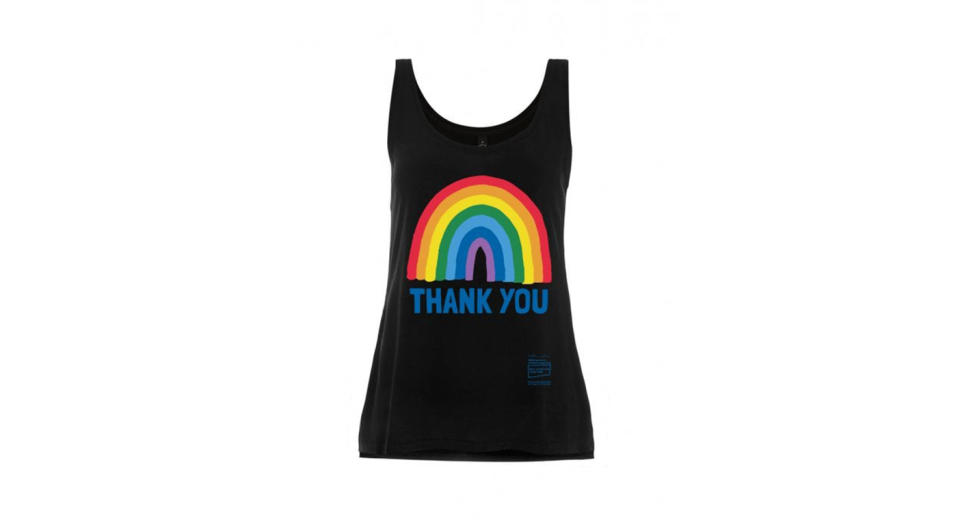 Rainbow Thank You NHS Black Rainbow Vest