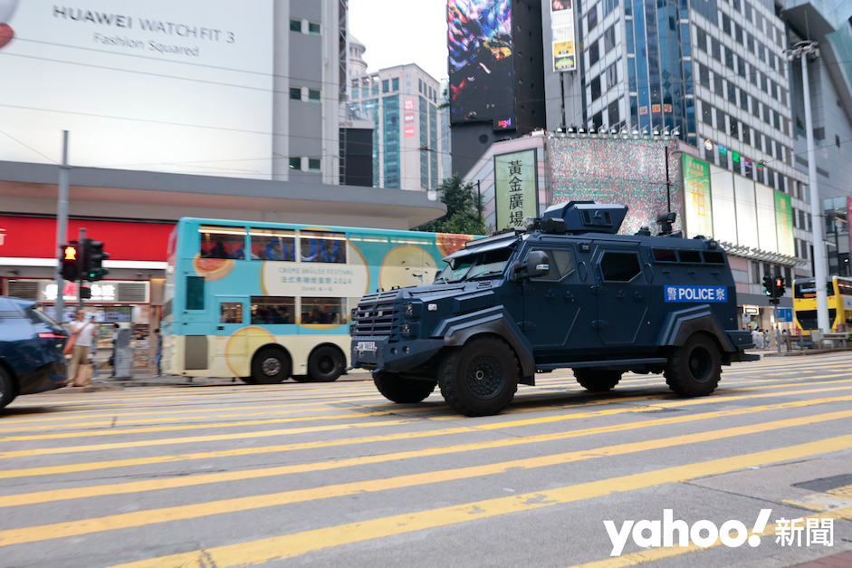 The police sent armored vehicles 