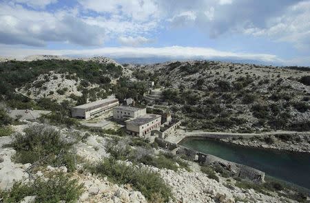 A general view of damaged prison buildings on the Goli Otok (Barren Island) September 5, 2014. REUTERS/Antonio Bronic