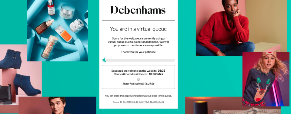 Debenhams virtual queue