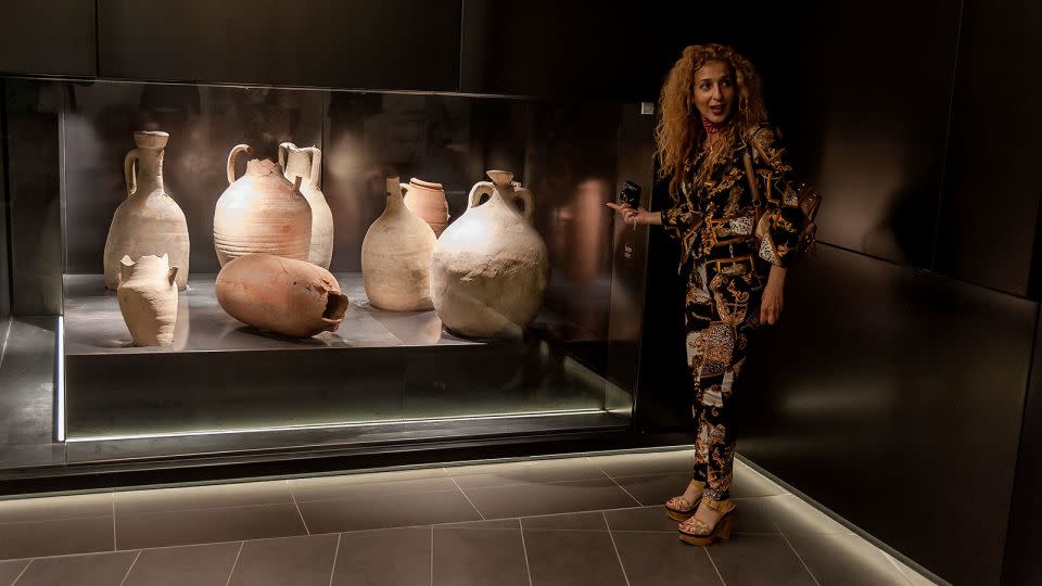 Artifacts from the excavation on display in 2018 at San Giovanni station. - Stefano Montesi/Corbis News/Getty Images/File