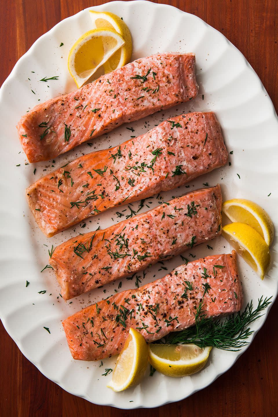 <p>Poached salmon may <em>sound</em> fancy but it's actually one of the easiest ways to cook <a href="https://www.delish.com/cooking/g2039/salmon-recipes/" rel="nofollow noopener" target="_blank" data-ylk="slk:salmon;elm:context_link;itc:0;sec:content-canvas" class="link ">salmon</a>. It comes out perfect and tender every. single. time.</p><p>Get the <a href="https://www.delish.com/cooking/recipe-ideas/a22108148/easy-poached-salmon-recipe/" rel="nofollow noopener" target="_blank" data-ylk="slk:Poached Salmon recipe;elm:context_link;itc:0;sec:content-canvas" class="link "><strong>Poached Salmon recipe</strong></a>.</p>