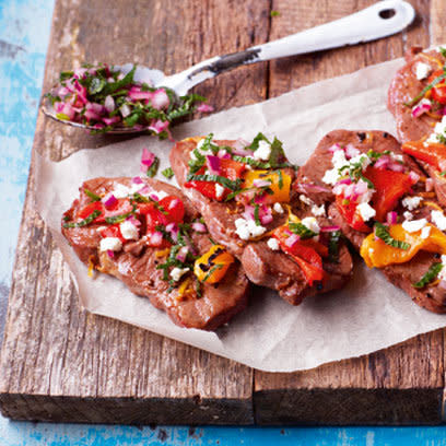 Lamb Stacks with Mint Relish: Recipes