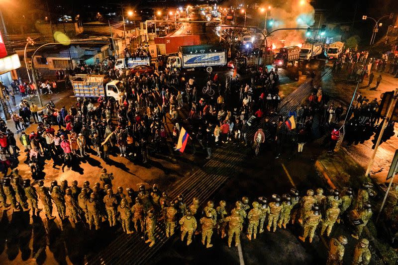 Protest against Ecuador's President Guillermo Lasso's economic and environmental policies in Quito