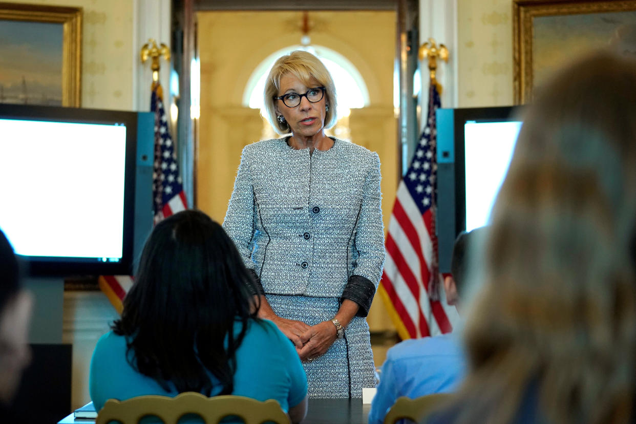 Secretary of Education Betsy DeVos&nbsp;is expected to make a recommendation to Congress regarding potential temporary IDEA waivers within days. (Photo: Joshua Roberts / Reuters)