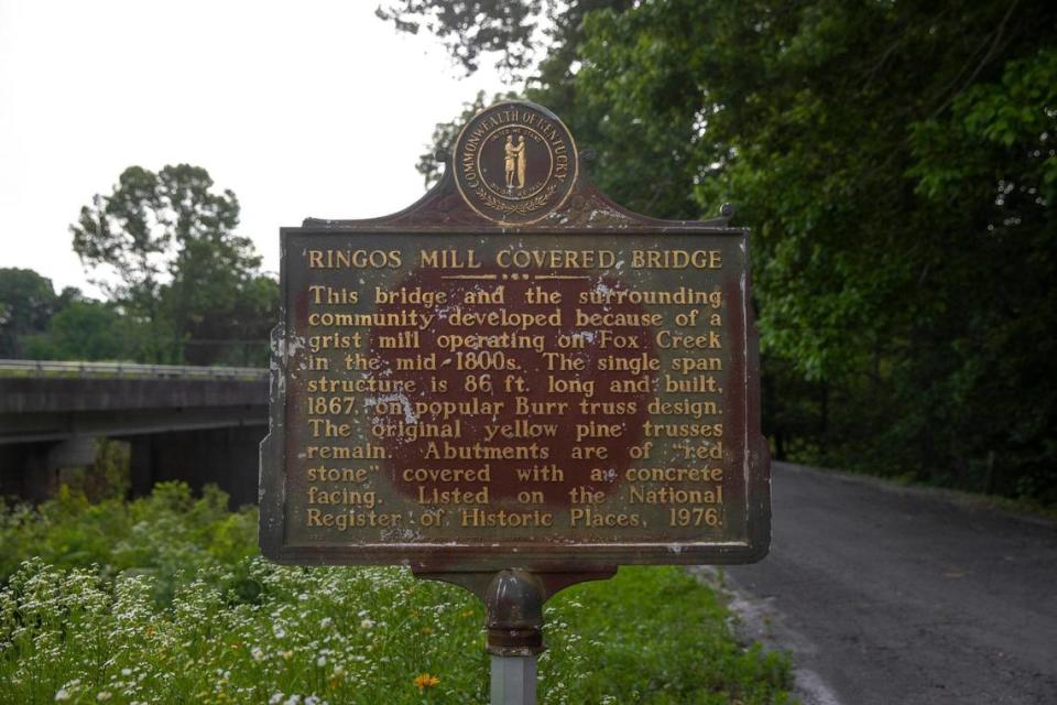 The Ringo’s Mill Bridge is located in Fleming County, Ky. While closed to vehicles, the bridge is open to foot traffic.