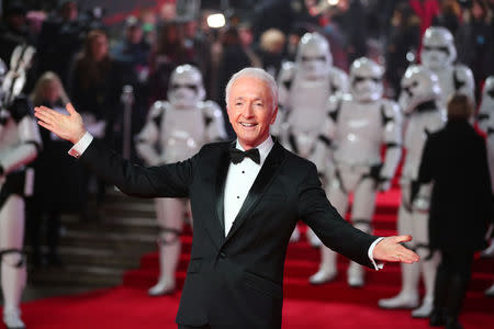 Actor Anthony Daniels poses for photographers as he arrives for the European Premiere of 'Star Wars: The Last Jedi', at the Royal Albert Hall in central London, Britain December 12, 2017. REUTERS/Hannah McKay