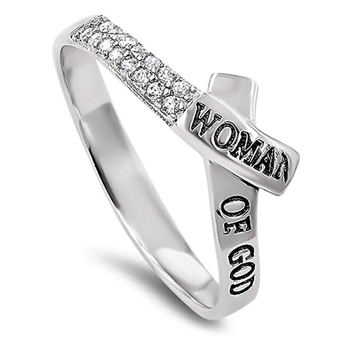 <a href="https://amzn.to/2IdKSgT" rel="nofollow noopener" target="_blank" data-ylk="slk:Kingdomwear 925 CZ Ribbon Silver Ring;elm:context_link;itc:0;sec:content-canvas" class="link ">Kingdomwear 925 CZ Ribbon Silver Ring</a> (Photo: Amazon)