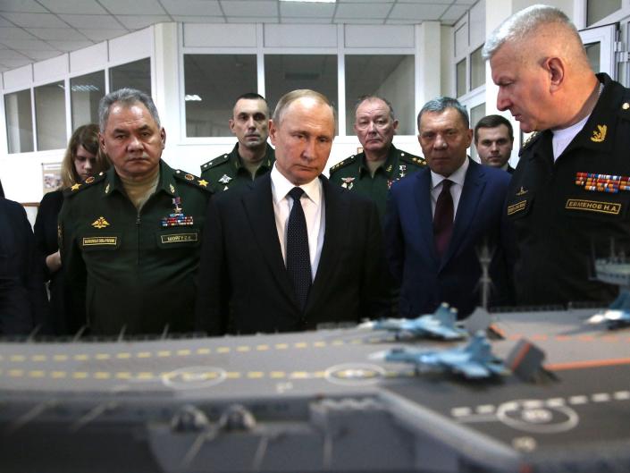 Russia aircraft carrier Admiral Kuznetsov Vladimir Putin