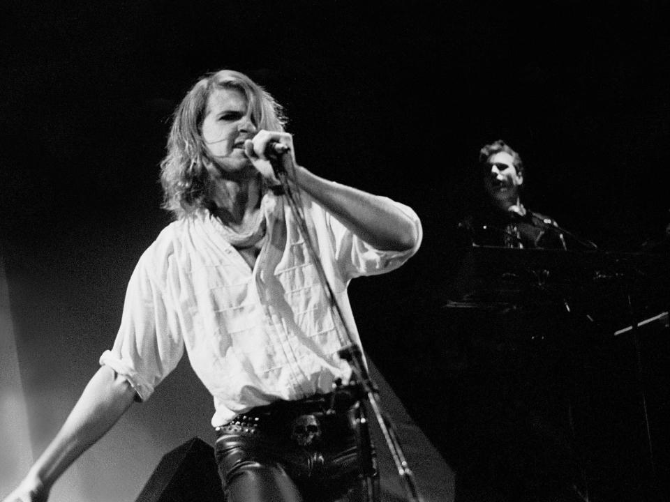 Ivan Doroschuk of Canadian band Men Without Hats performs at the Park West in Chicago, Illinois, November 8, 1983