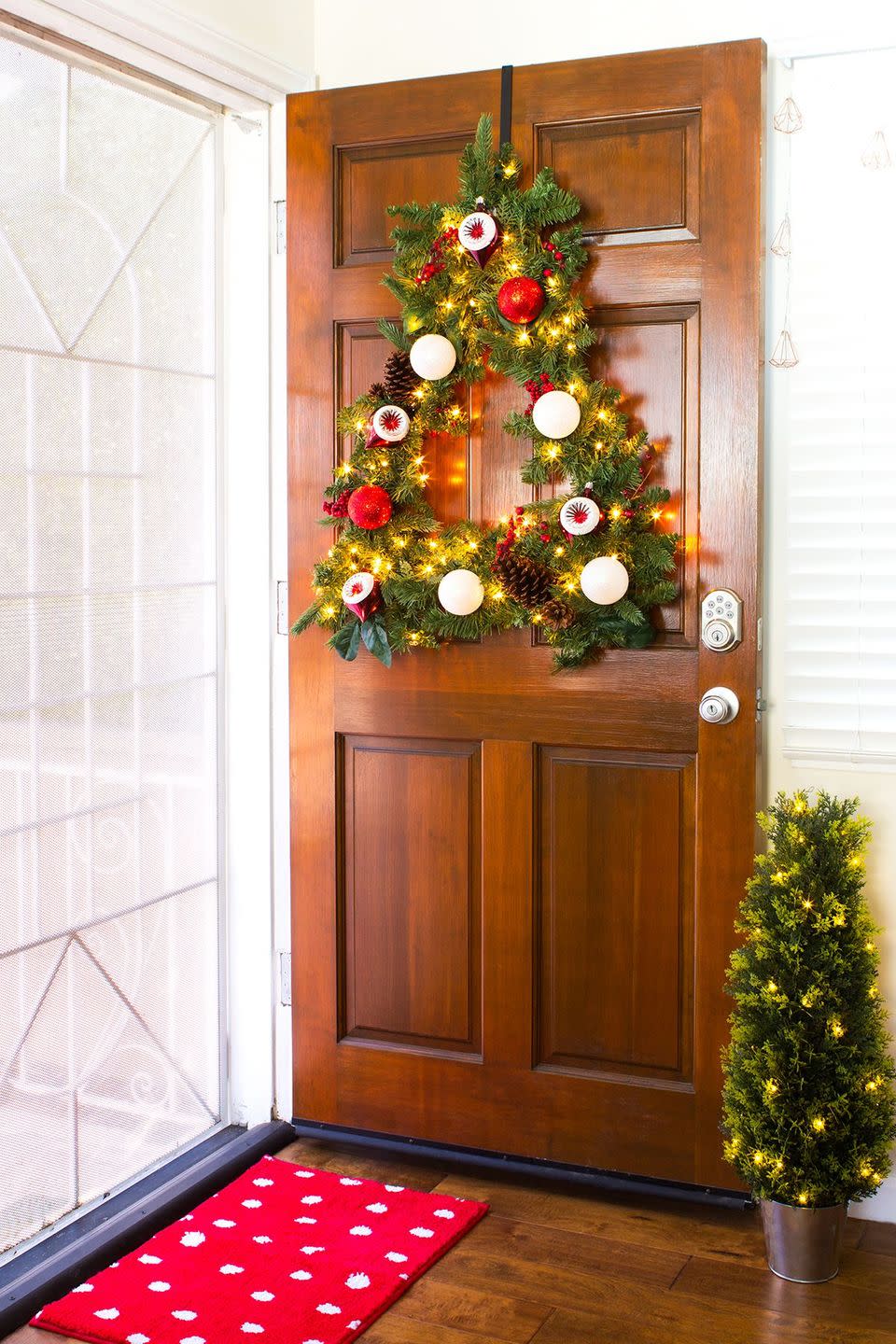 diy christmas door decorations tree wreath