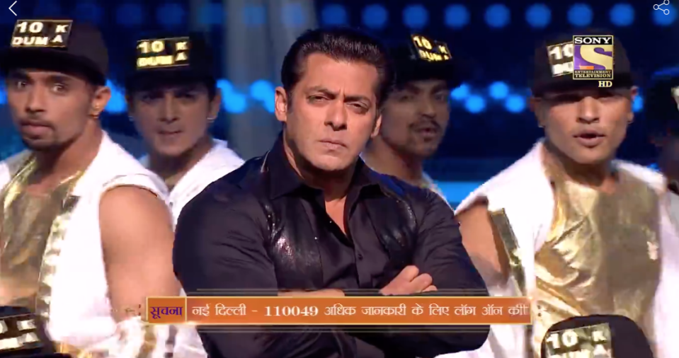 Salman Khan making a song and dance of <i>Dus Ka Dum.</i>