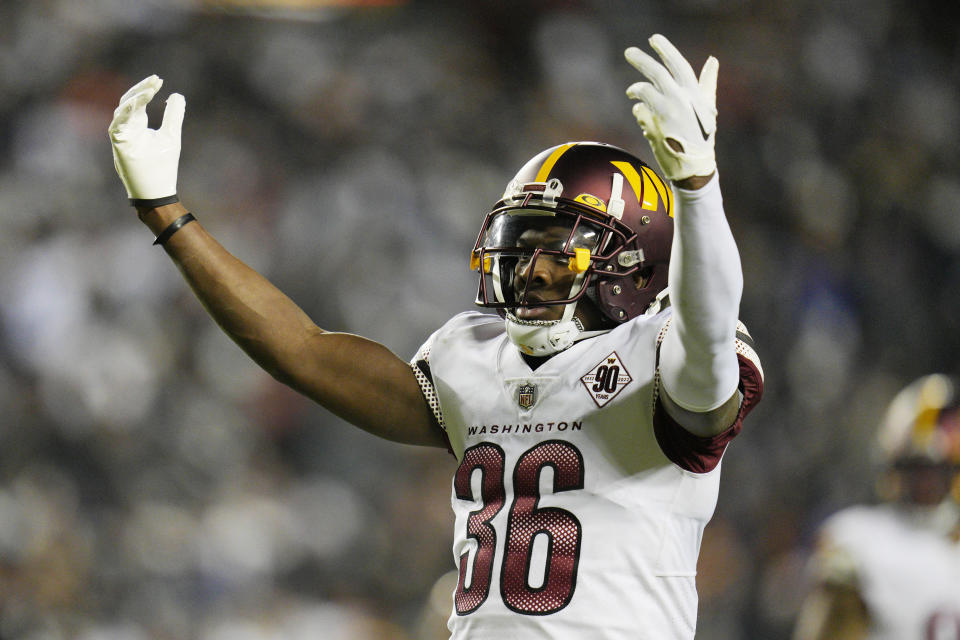 Danny Johnson #36 of the Washington Commanders. (Photo by Jess Rapfogel/Getty Images)