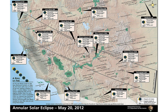 Thirty-three national parks, including the Grand Canyon, are positioned to observe the full annular eclipse this Sunday.