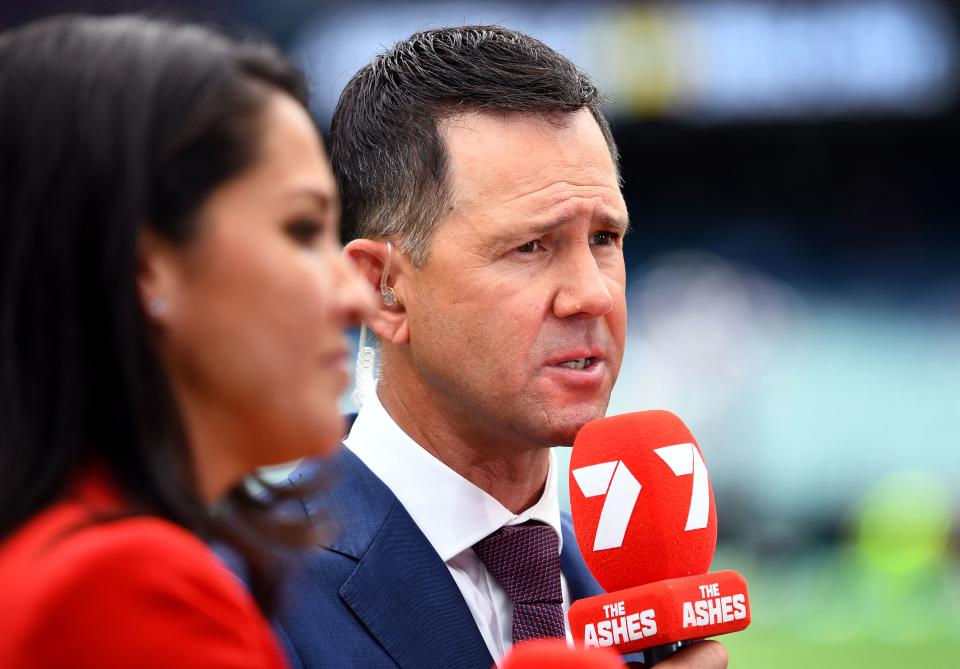 Ricky Ponting (pictured) during commentary.