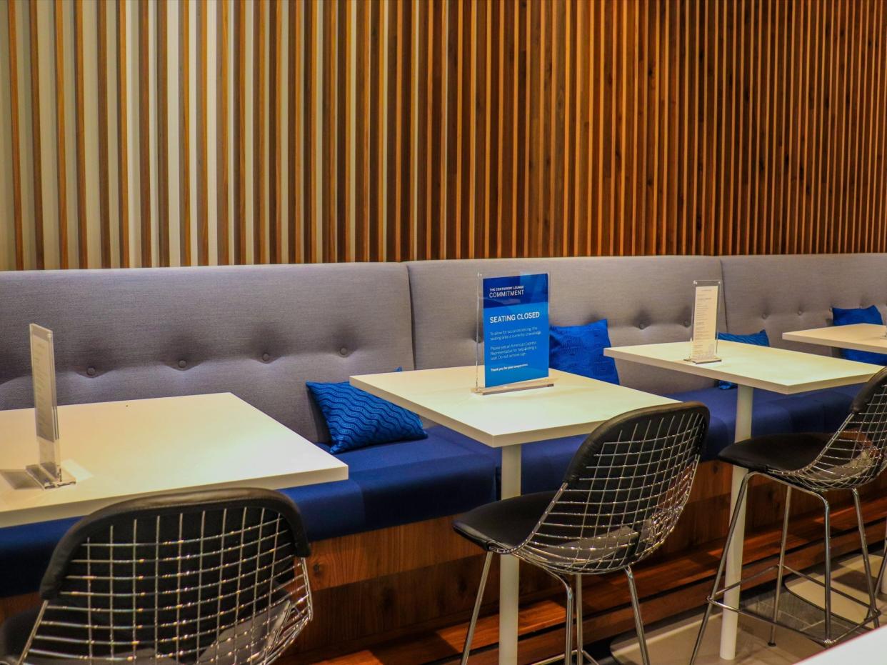 Inside the American Express Centurion Lounge at LaGuardia Airport — Amex Centurion Lounge LaGuardia Airport