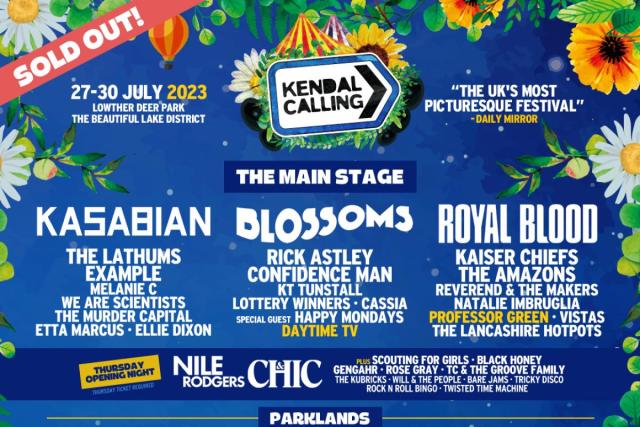 Kendal Calling 2023 line up revealed with Blossoms and Kasabian headlining  - Manchester Evening News