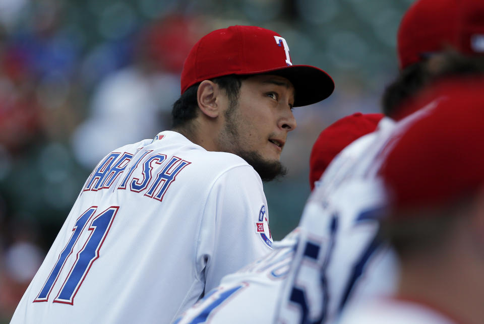 Yu Darvish was dealt to the Dodgers in a last-minute deal Monday. (AP Photo/Tony Gutierrez)