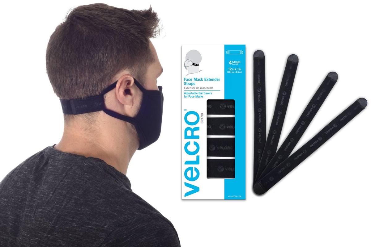 VELCRO Comfortable and Adjustable Face Mask Extender Straps (4 Pack)