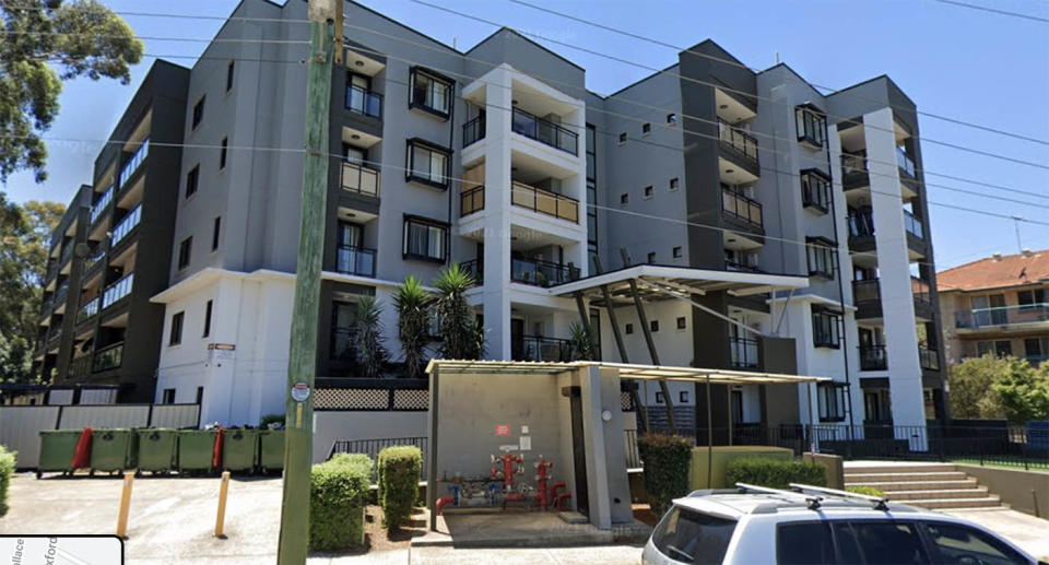 The apartment block in Blacktown is in lockdown after several people tested positive for Covid. Source: Google StreetView