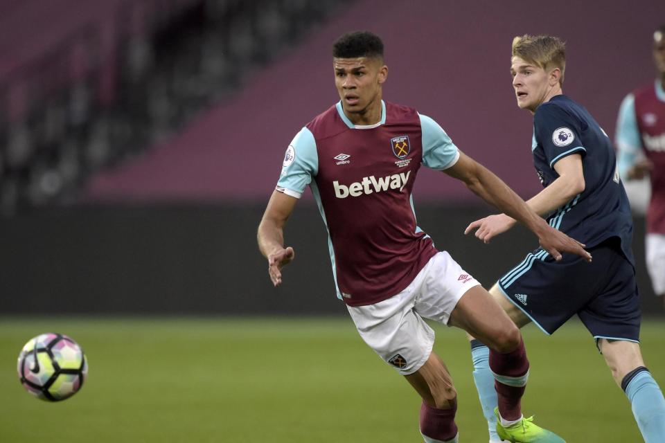 Moving on | Ashley Fletcher played against Boro at the London Stadium in April: West Ham United via Getty Images