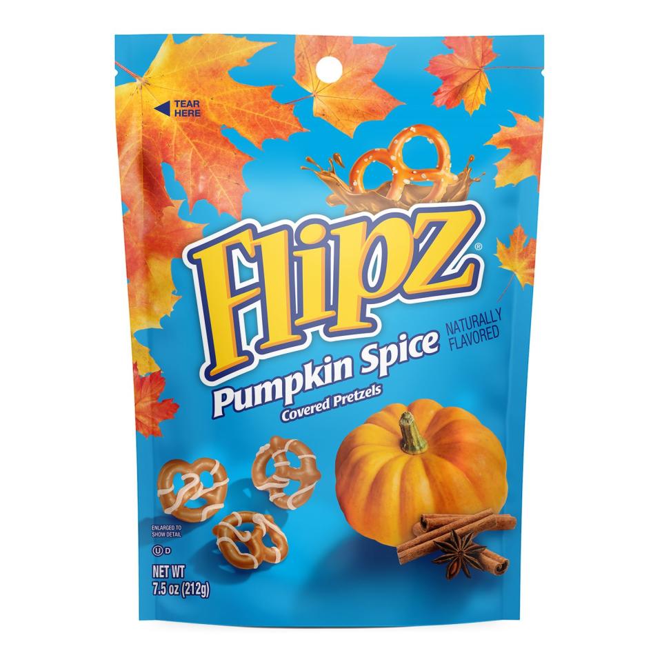 1) Pumpkin Spice Covered Pretzels