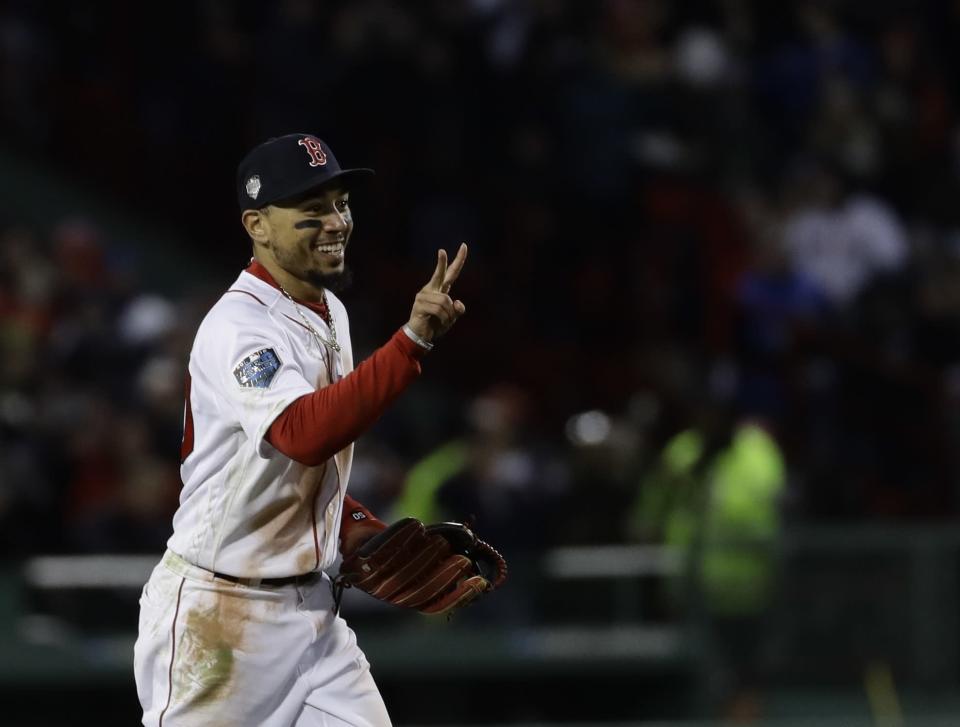 Mookie Betts is a star both on the field and off of it. (AP Photo/Charles Krupa)