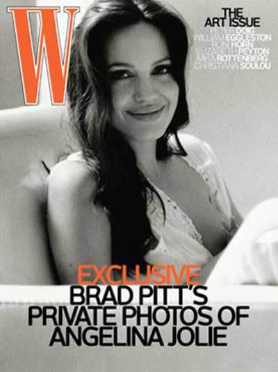 Angelina Jolie was photographed nursing on the cover of W magazine in November 2008.