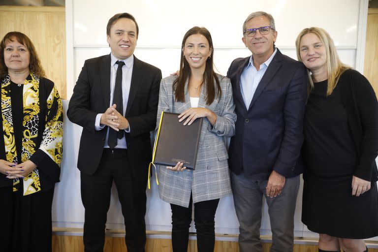 José del Rio, Josefina Gil Moreira, Carlos Roberts y Karina Galperín