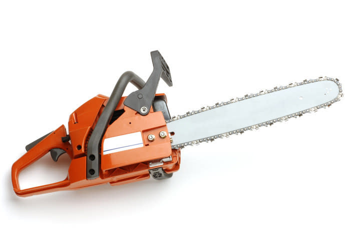 A chainsaw