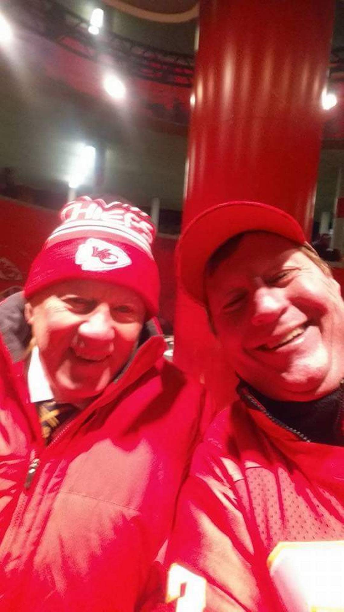 A selfie Ron Locklar took with Len Dawson at the Chiefs’ home game against the Raiders on Dec. 8, 2016. This was Locklar’s first time at Arrowhead Stadium after being a fan for 46 years