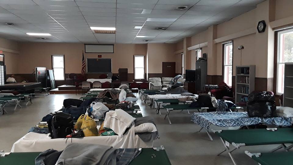 The Code Blue warming center at Toms River's Riverwood Park recreation building.