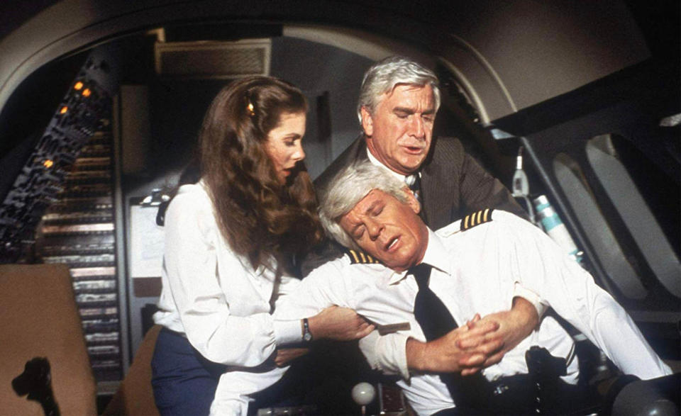 Julie Hagerty, Peter Graves, Leslie Nielsen in 