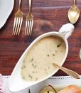 <p>Tired of the same gravy every Thanksgiving? Try stirring pear nectar into turkey drippings for a refreshing sweetness.</p><p><em><a href="https://www.womansday.com/food-recipes/food-drinks/recipes/a38461/thyme-pear-gravy-recipe-clx1114/" rel="nofollow noopener" target="_blank" data-ylk="slk:Get the recipe from Woman's Day »;elm:context_link;itc:0;sec:content-canvas" class="link ">Get the recipe from Woman's Day »</a></em></p>