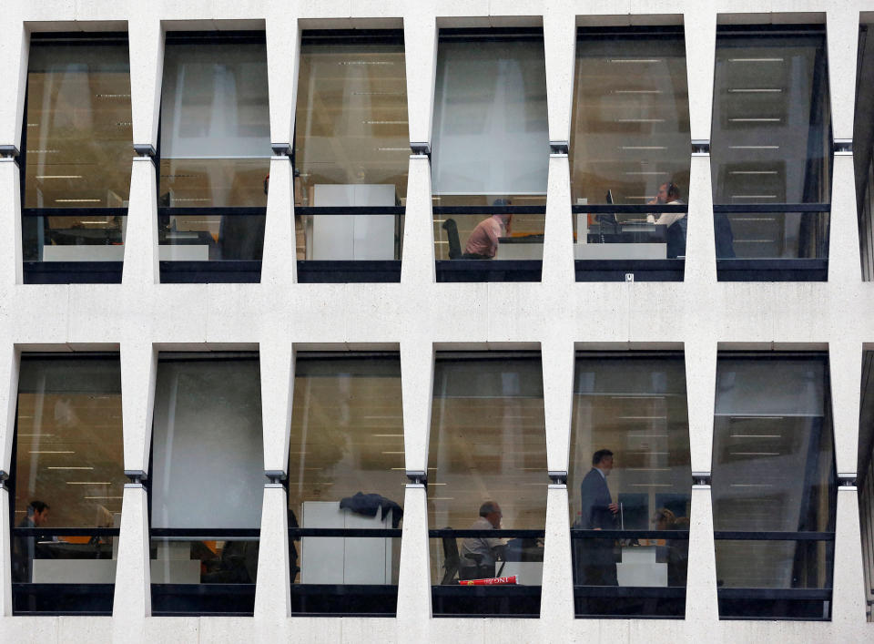 ING bank employees in Brussels, Belgium