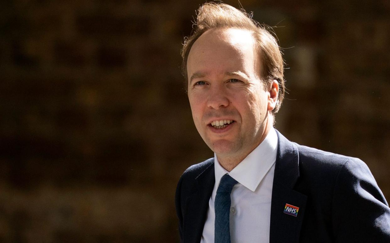 Health Secretary Matt Hancock arriving at Downing Street last week - Shutterstock