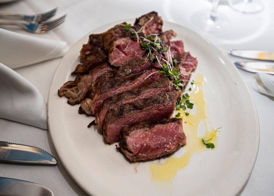 A porterhouse at Folk's Folly Prime Steak House in East Memphis.