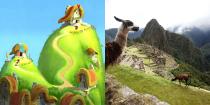 <p>In dieser witzigen Komödie wird Kuzco, König der Inkas, in ein Lama verwandelt. Da ist es nicht verwunderlich, dass die im 15. Jahrhundert von dem Volk erbaute Stadt Machu Picchu auch optisch als Vorlage diente – für das Dorf des Bauern Patchu nämlich. (Fotos: Disney, AP Images) </p>
