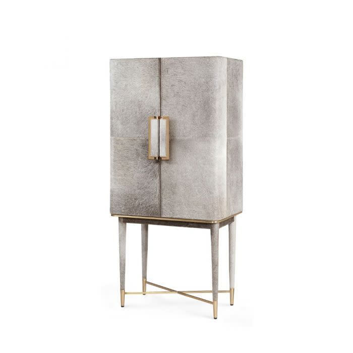 10) Florian Tall Bar Cabinet in Gray