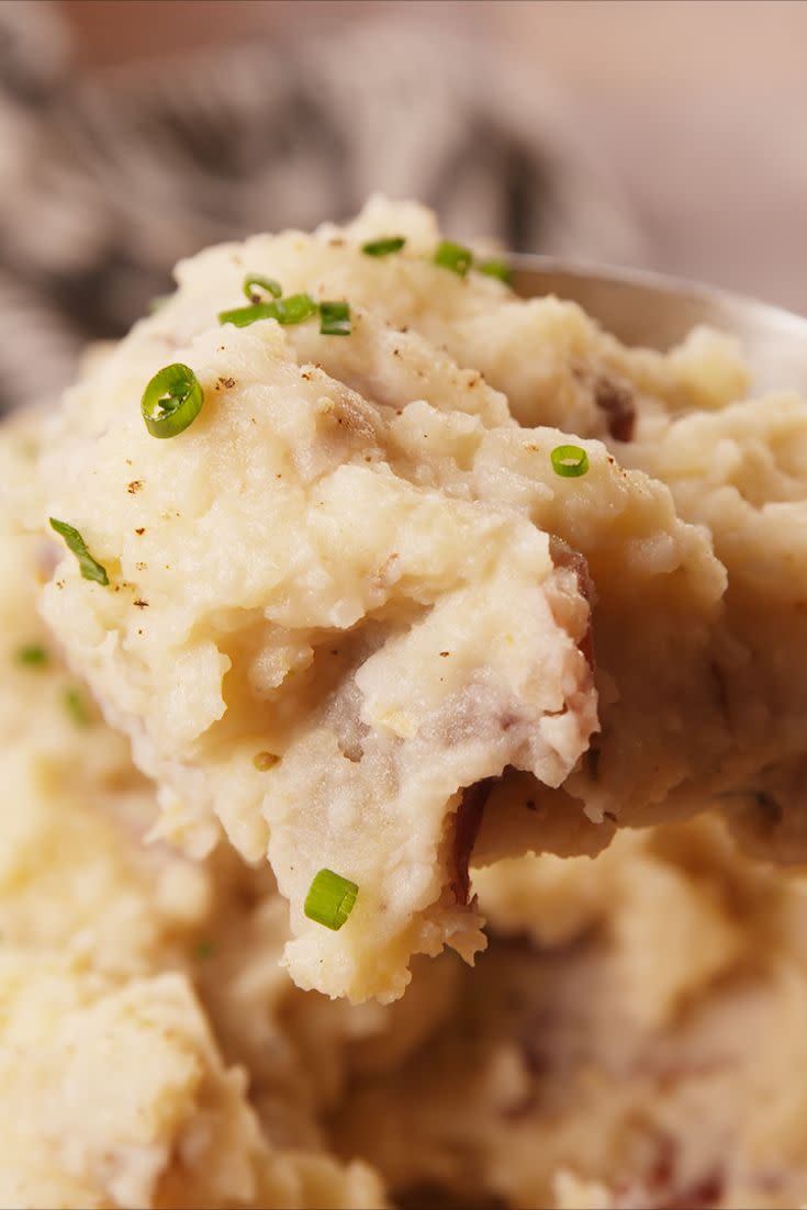 <p>The creamiest potatoes of your life.</p><p>Get the recipe from <a href="https://www.delish.com/cooking/recipe-ideas/recipes/a56448/crock-pot-garlicky-mashed-potatoes-recipe/" rel="nofollow noopener" target="_blank" data-ylk="slk:Delish;elm:context_link;itc:0;sec:content-canvas" class="link ">Delish</a>. </p>