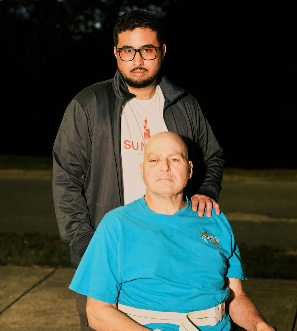 Gilbert “Kip” Wyand with his son. (Zack Wittman for NBC News)